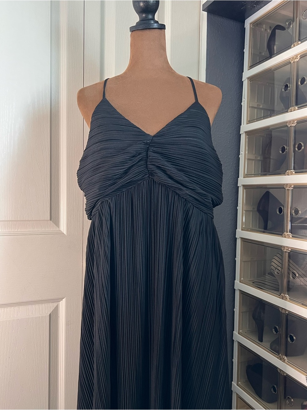 a new day Black Twisted-Bodice Spaghetti Strap Maxi Dress - Picture 3 of 8